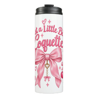 Garrafa Térmica Cute Pink Coquette Laço Cereja Estética Feminina 