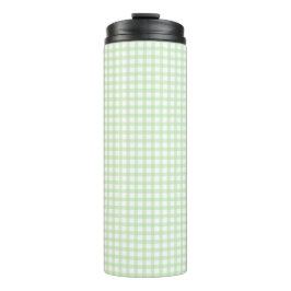 Garrafa Térmica Cute Retro Green Gingham Plaid pattern