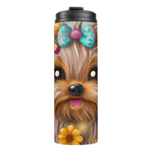 Garrafa Térmica Cute Yorkie Kawaii