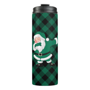 Garrafa Térmica Dabbing Green Xadrez Papai Noel   Buffalo Russo