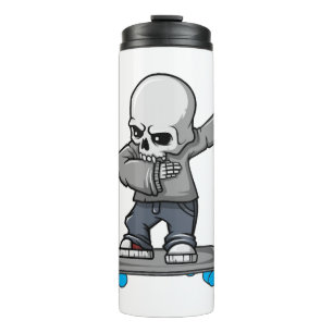 Garrafa Térmica Dabbing Skeleton Dia de as Bruxas engraçado Skelet
