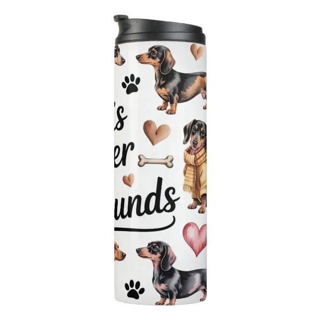 Garrafa Térmica Dachshund Dog (Rotação à direita)