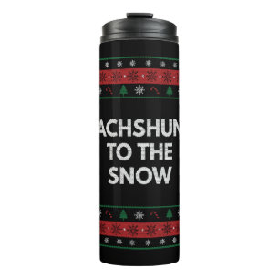 Garrafa Térmica Dachshund para o Cão de Natal da Neve, Pet Xmas