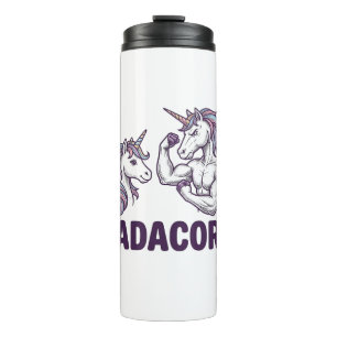 Garrafa Térmica Dadacorn Camiseta De Pai De Unicórnio Engraçado De