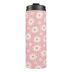 Garrafa Térmica Daisy floresce um padrão perfeito. Plano de fundo