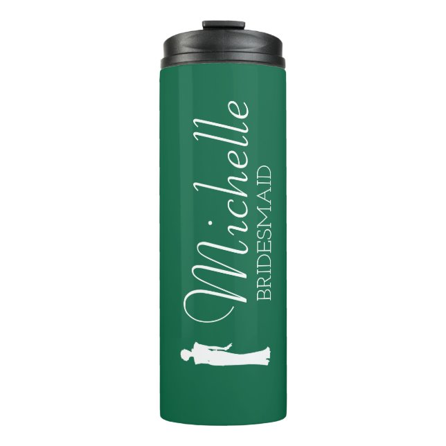 Garrafa Térmica Dama de honra Rosa Corado Personalizada (Frente)