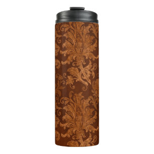 Garrafa Térmica Damado Floral Real de Halloween