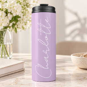 Garrafa Térmica Damas de honra personalizadas com nome Lavanda