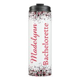 Garrafa Térmica Damas de Honra Personalizadas Preto & Branco & Ver