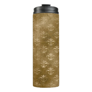 Garrafa Térmica Damasco Dourado Irisado