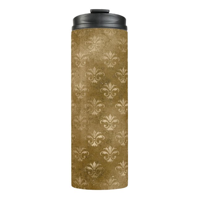Garrafa Térmica Damasco Dourado Irisado (Frente)
