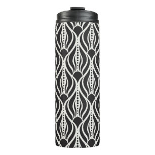 Garrafa Térmica Damasco floral elegante, art nouveau sem soldadura