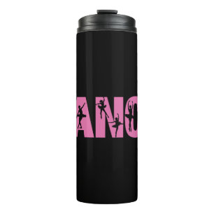 Garrafa Térmica DANÇA Rosa com Corte de Ballerina