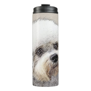 Garrafa Térmica Dandie Dinmont Terrier pintando arte canina origin