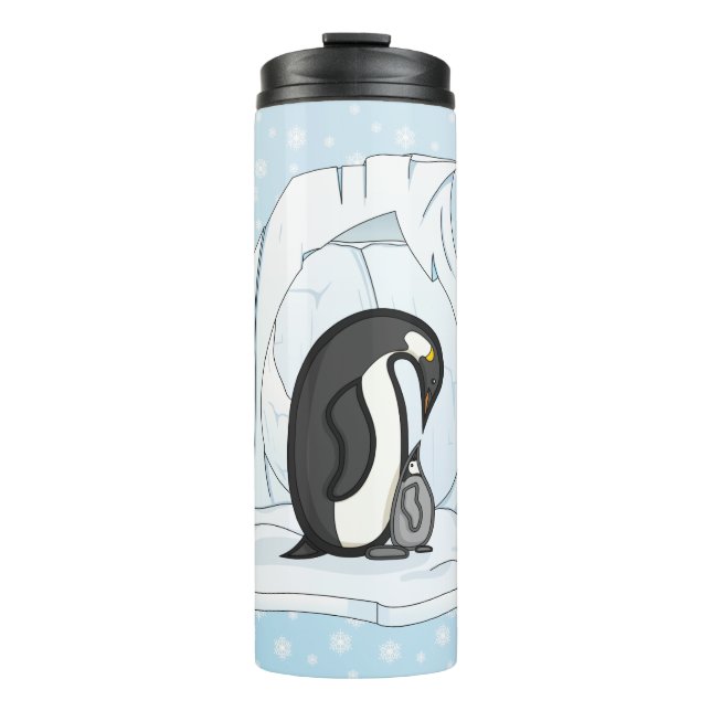 Garrafa Térmica Davin e Annie, o Tumbler Térmico dos Pinguins (Frente)