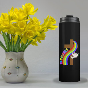 Garrafa Térmica DeColores Cursillo Rainbow com Cross and Peace Do