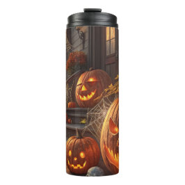 Garrafa Térmica Decorações Criativas de Abóbora para um Halloween 
