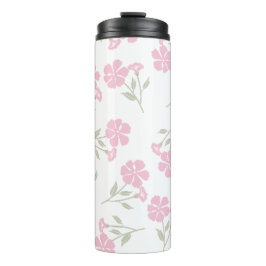 Garrafa Térmica Deep Pink Floral Thermal Tumbler Elegant Design