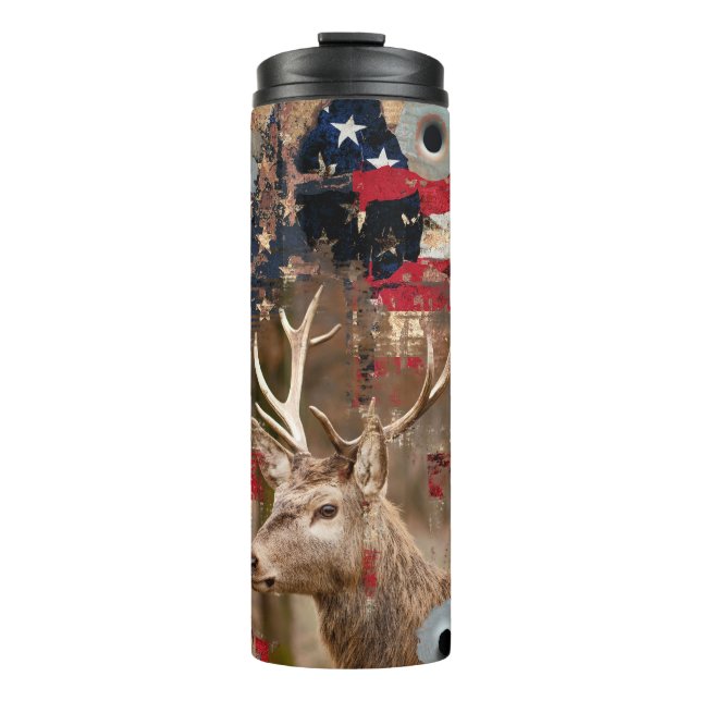 Garrafa Térmica Deer Hunter American Flag (Frente)