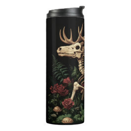 Garrafa Térmica Deer Skeleton Mystical Gothic Floral