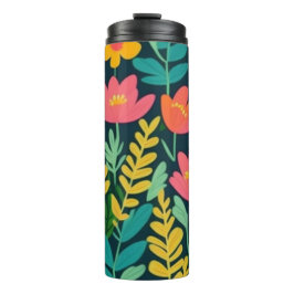 Garrafa Térmica Deixa flores design coloridas