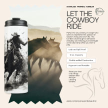Deixe o Cowboy Cavalgar Tumbler Térmico