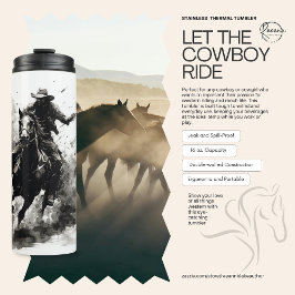 Garrafa Térmica Deixe o Cowboy Cavalgar Tumbler Térmico