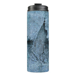 Garrafa Térmica denim brilhante desgastado
