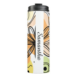 Garrafa Térmica Desenho Colorido de Abstrato