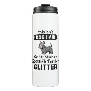 Garrafa Térmica Desenho de Amante de Cão Engraçado com Brilho de T