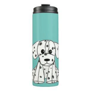 Garrafa Térmica Desenho de cão de pelúcia Dalmaciano em forma de
