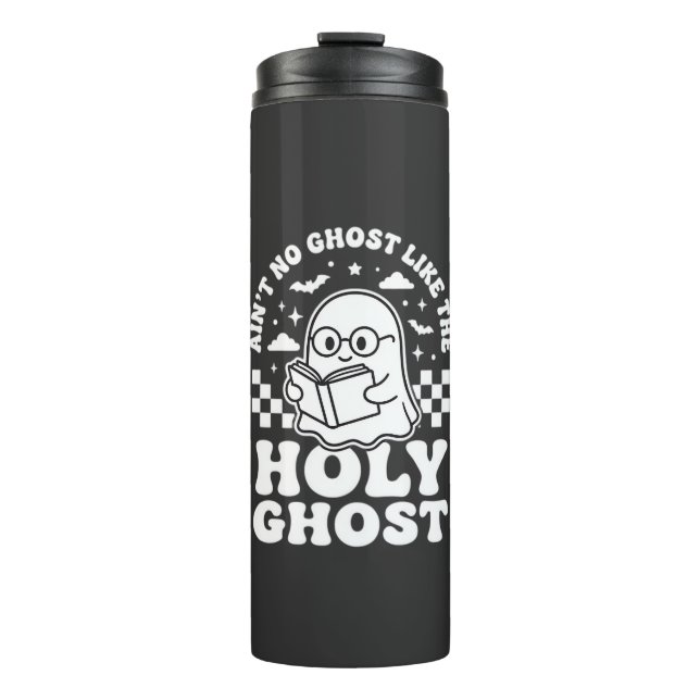 Garrafa Térmica Desenho de Fantasma de Halloween Retro Espírito Sa (Frente)