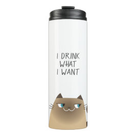 Garrafa Térmica Desenho de Gato Siames