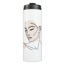 Desenho de rosto de mulher de uma linha n.o 2