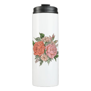 Garrafa Térmica Desenho de Sabor de Flores