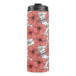Garrafa Térmica Desenho Floral De Cor Brilhante, Invisível.