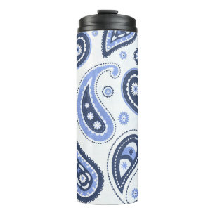 Garrafa Térmica Desenho Intrincado de Estampa Floral Paisley