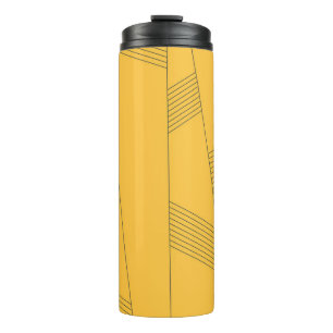 Garrafa Térmica design abstrato gráfico simples, amarelo, moderno