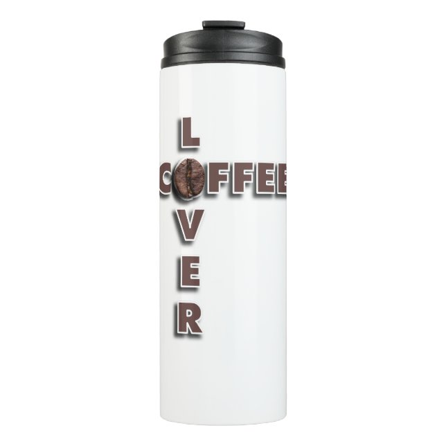 Garrafa Térmica Design Amante de Café com Feijão Real (Frente)