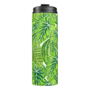 Garrafa Térmica Design das folhas tropicais aquáticas
