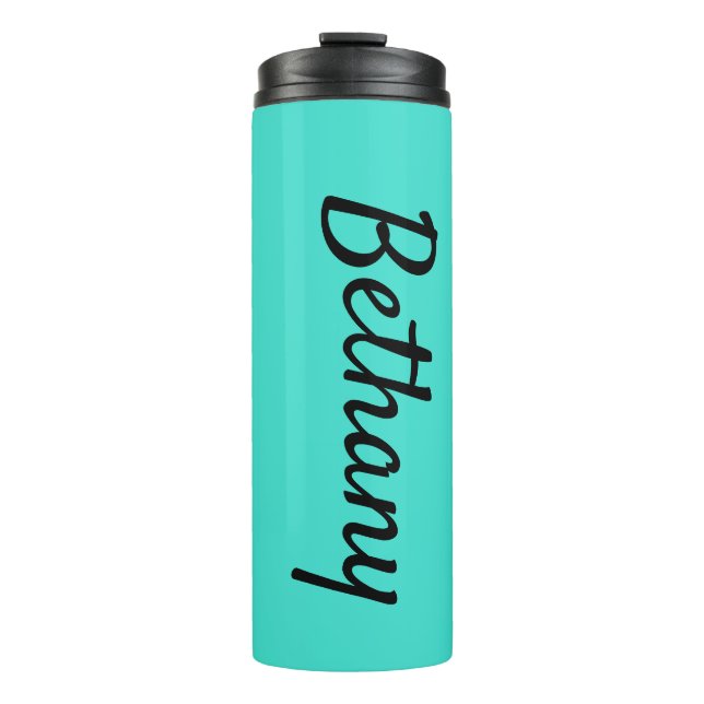 Garrafa Térmica Design de 12oz, popular turquesa (Frente)