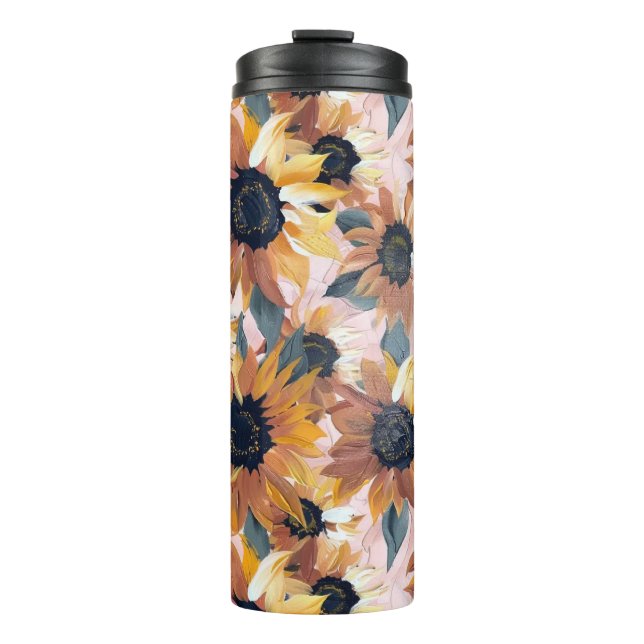 Garrafa Térmica Design de Cores de Água do Sol (Frente)