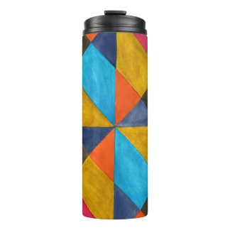 Garrafa Térmica Design de criação de abstrato de aquarela.