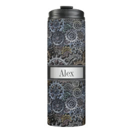 Garrafa Térmica Design de engrenagens metálicas personalizadas