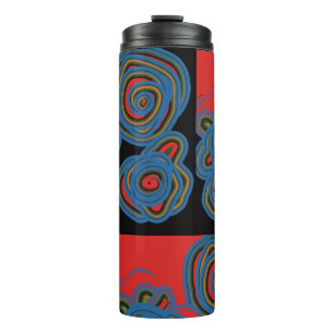 Garrafa Térmica Design de espiral floral mexicano americano