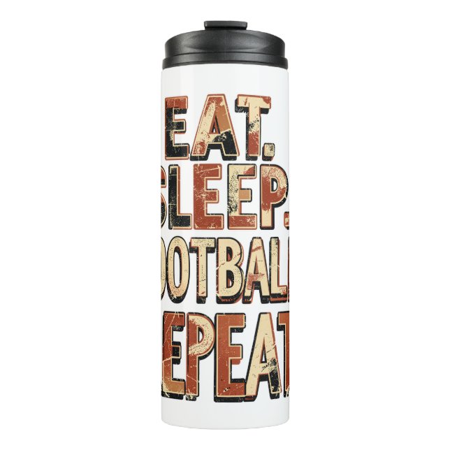 Garrafa Térmica Design de fã de futebol retrô | Gráfico de futebol (Frente)