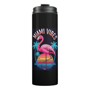 Garrafa Térmica Design de Flamingo de Verão Vibes de Miami-63454