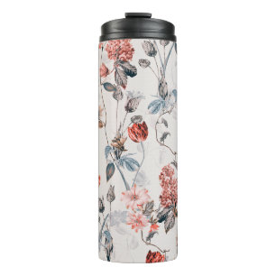 Garrafa Térmica design de flor sem costura com girassol claro