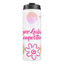 Garrafa Térmica Design de Gama de Flor em Combinação