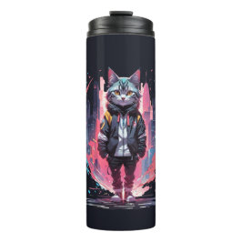 Garrafa Térmica Design de Gato Fofo e Elegante